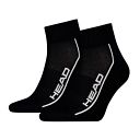 Head Tennis Performance Quarter Socks 2P Black